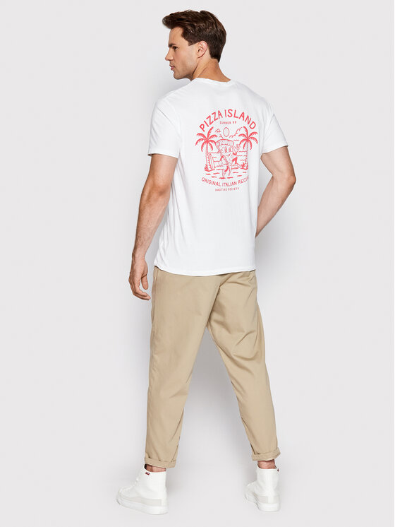 T-shirt Pizza Hero AK118-01-G002 Bianco Regular