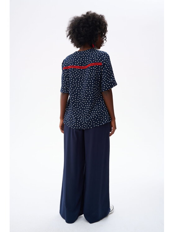 blue shadow blue shadow Bluzka Scoop Granatowy Standard Fit