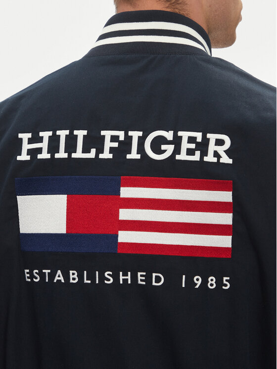 Tommy Hilfiger Tommy Hilfiger Bunda bomber Americana Varsity MW0MW40647 Tmavomodrá Regular Fit