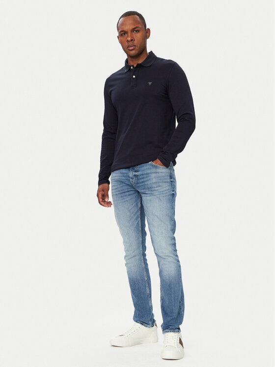 Guess Guess Polo M6YP36 K4395 Σκούρο μπλε Extra Slim Fit