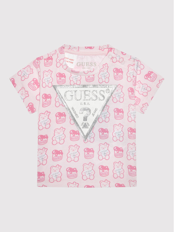 Guess Guess T-Shirt H1YT00 K6YW1 Růžová Regular Fit