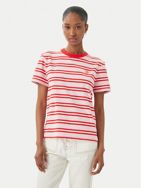 Tommy Hilfiger Tommy Hilfiger T-Shirt WW0WW48699 Ανοιχτό ροζ Regular Fit