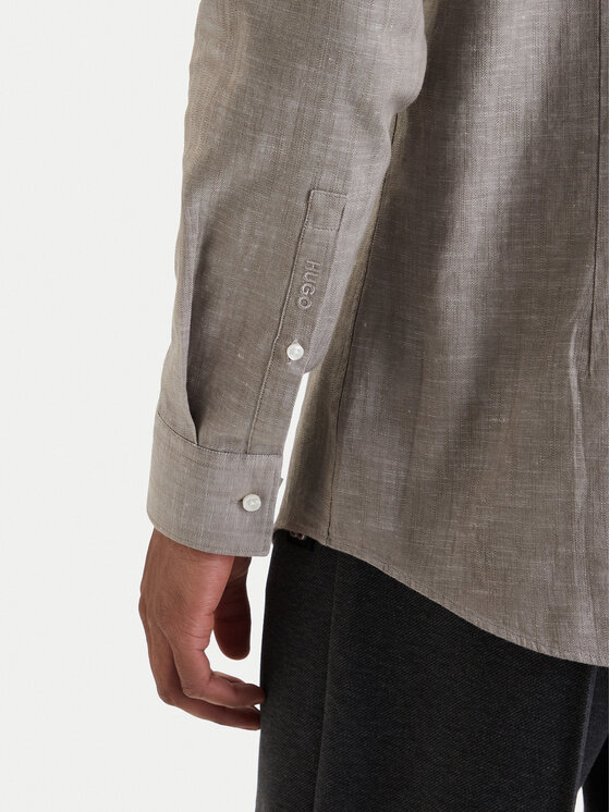HUGO HUGO Koszula Kason 50539775 Beżowy Slim Fit