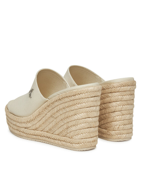Calvin Klein Jeans Calvin Klein Jeans Espadryle Wedge Rope Slide Mg YW0YW01699 Écru