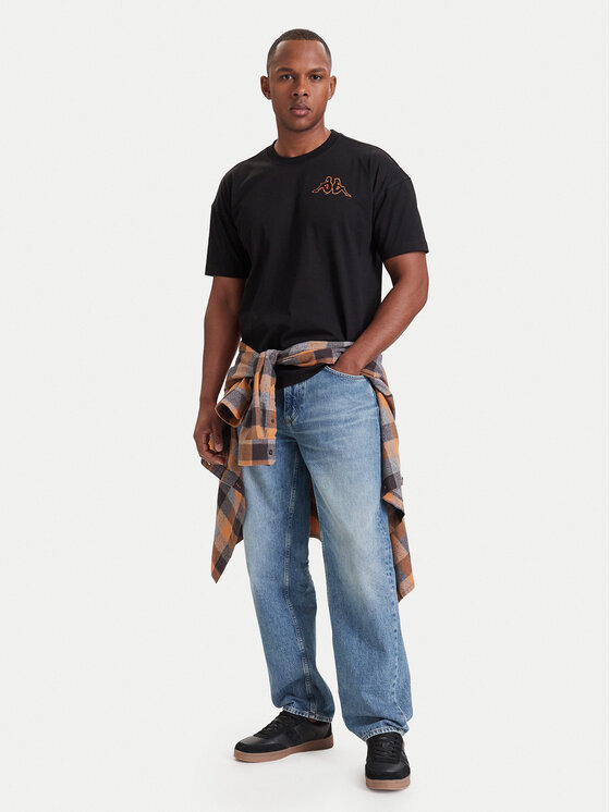 Kappa Kappa Tričko 322M1CW Čierna Comfort Fit