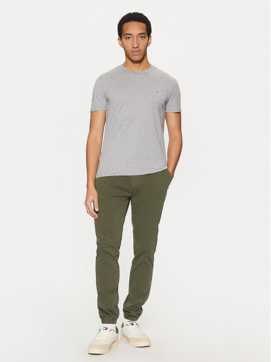 Tommy Jeans Tommy Jeans T-shirt Jaspe DM0DM20363 Siva Slim Fit