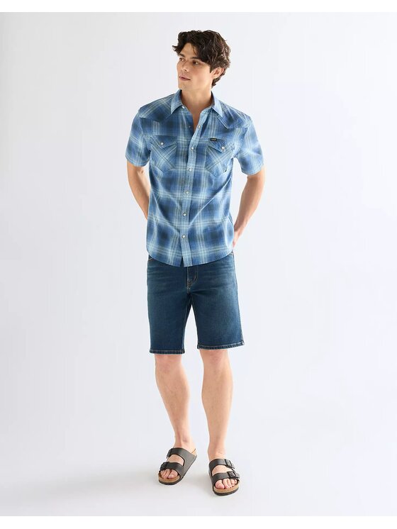 Wrangler Wrangler Pantaloncini di jeans TEXAS SHORTS Blu Regular Fit