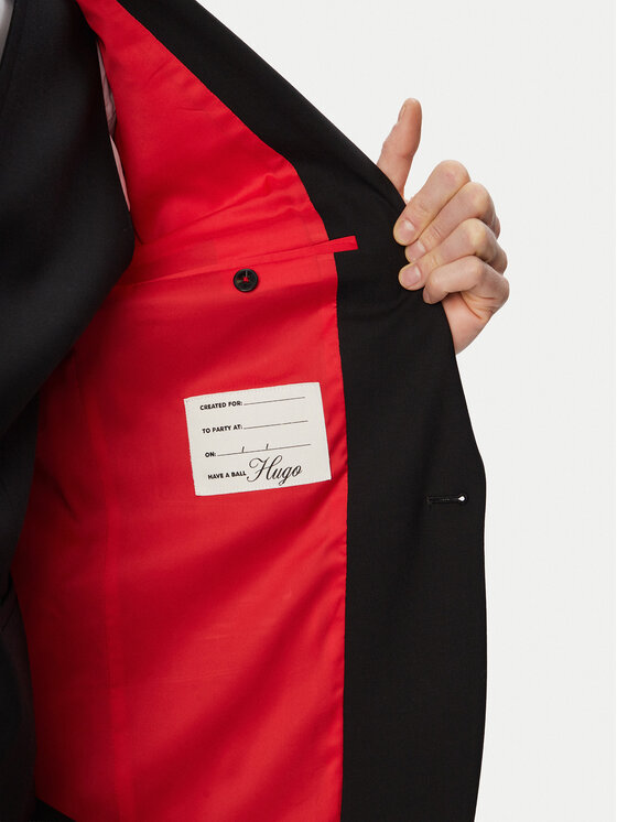 HUGO HUGO Ülikond Arti/Hesten242V1X 50547341 Must Extra Slim Fit