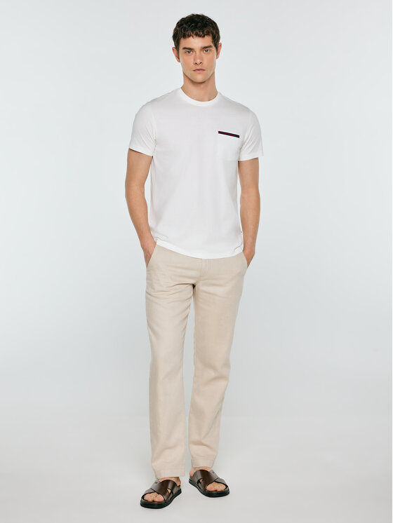 BIG STAR BIG STAR T-Shirt TOMS Biały Basic Fit