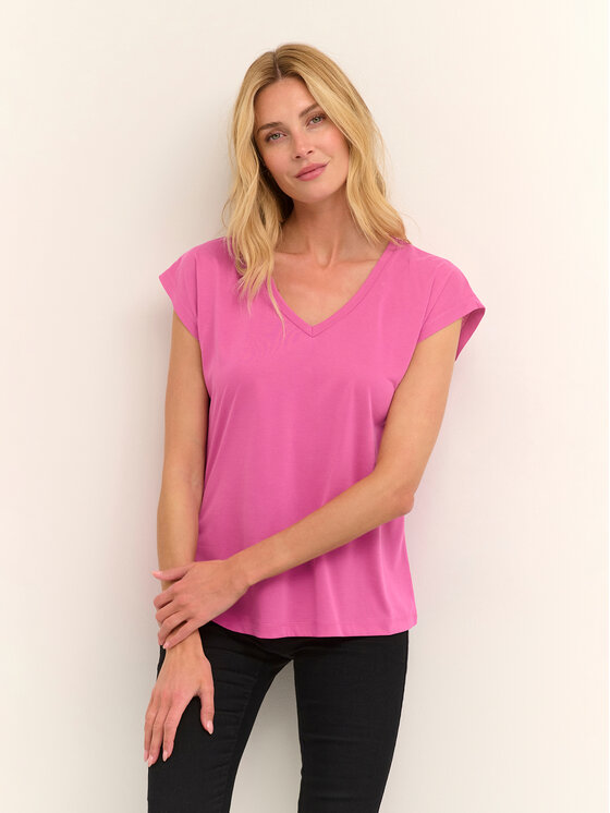 Kaffe Kaffe T-shirt Kalise 10504040 Ružičasta Regular Fit