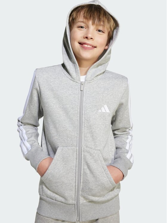 adidas adidas Суитшърт Essentials Full-Zip Сив Regular Fit