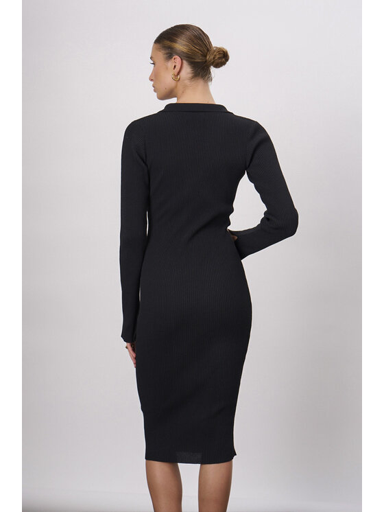 La Mania La Mania Vestito di maglia DOROTHY Nero Classic Fit
