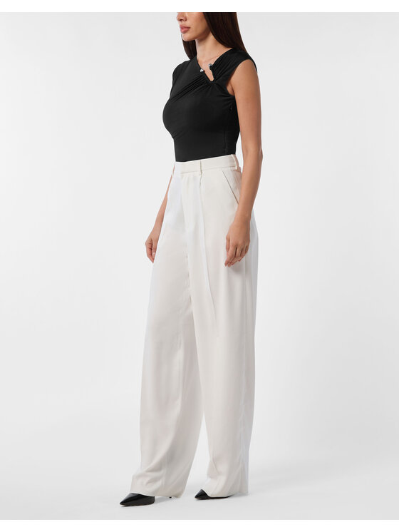 PHILIPP PLEIN PHILIPP PLEIN Spodnie materiałowe 24849 Biały Flare Fit