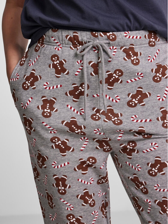 Pieces Pieces Piżama 17119170 Szary Loose Fit