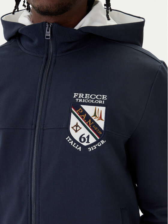 Aeronautica Militare Aeronautica Militare Majica dugih rukava 261FE2096UF00674 Tamnoplava Regular Fit