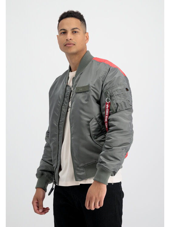 Alpha Industries Alpha Industries Kurtka bomber MA-1 VF Fighter Squadron Bomber Jacket Zielony Slim Fit