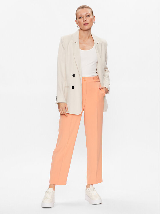 Marc Aurel Marc Aurel Spodnie materiałowe 1692 2000 93181 Pomarańczowy Relaxed Fit