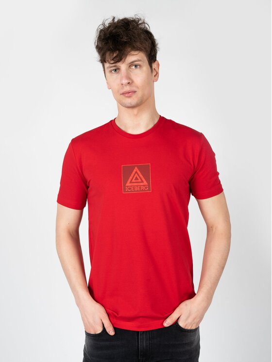 Iceberg Iceberg T-shirt F020639A Rosso Regular Fit