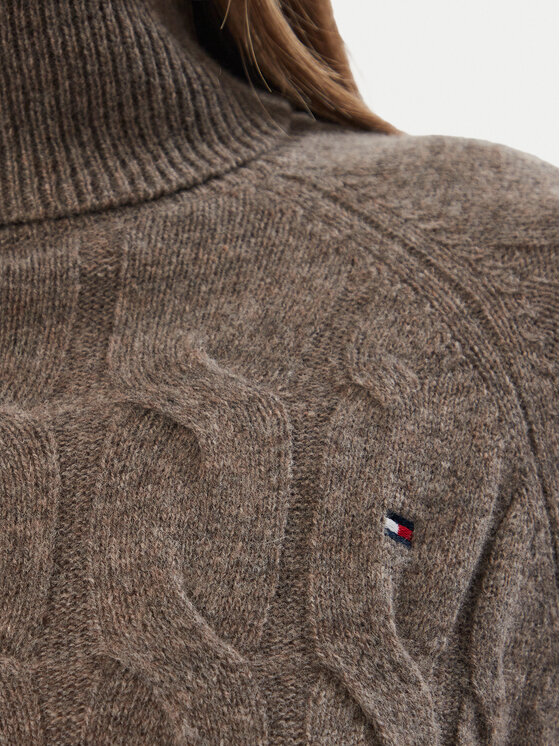 Tommy Hilfiger Tommy Hilfiger Rolák WW0WW46791 Tmavě hnědá Regular Fit
