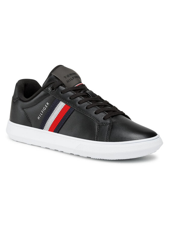 Tommy Hilfiger Tommy Hilfiger Sneakersy Essential Leather Cupsole FM0FM03424 Czarny