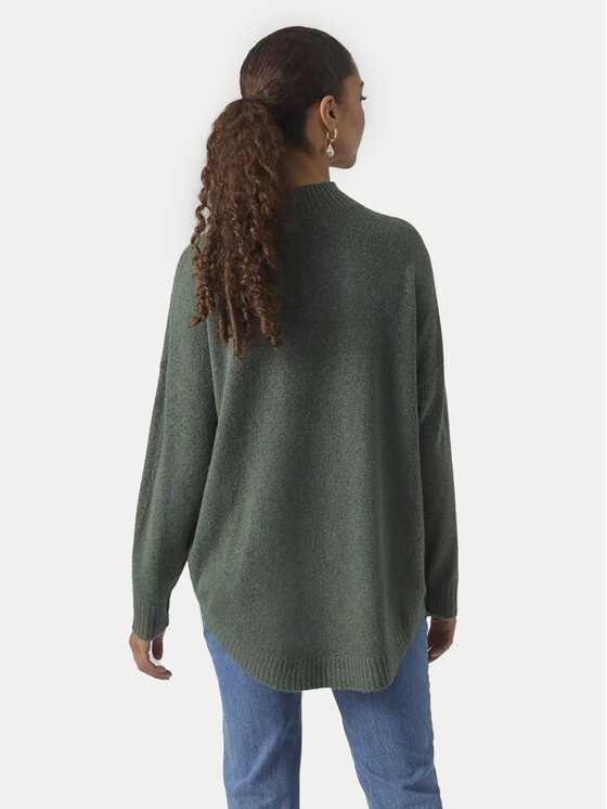 Vero Moda Vero Moda Sweter Plaza 10290784 Zielony Loose Fit