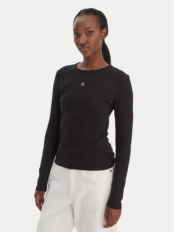 Calvin Klein Jeans Calvin Klein Jeans Bluza LV047E205G Črna Slim Fit