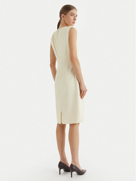 Calvin Klein Calvin Klein Φόρεμα κοκτέιλ LV044F018G Μπεζ Slim Fit