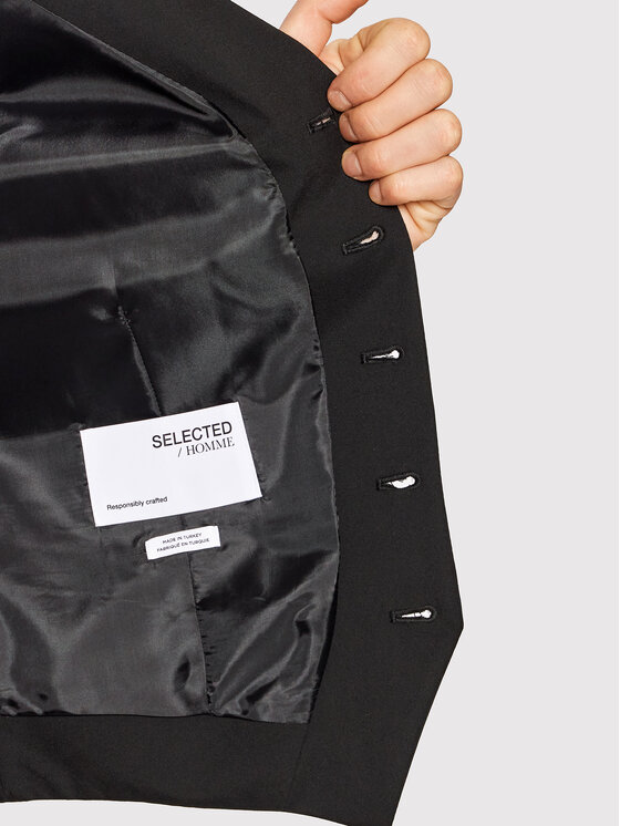 Selected Homme Selected Homme Kostiuminė liemenė Logan 16052660 Juoda Slim Fit