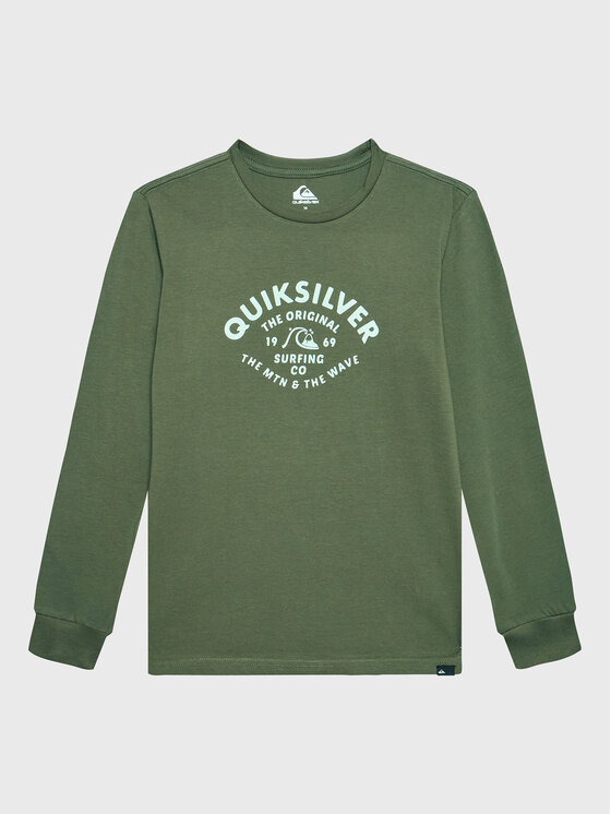 Quiksilver Quiksilver Μπλουζάκι Script Talk EQBZT04514 Πράσινο Regular Fit