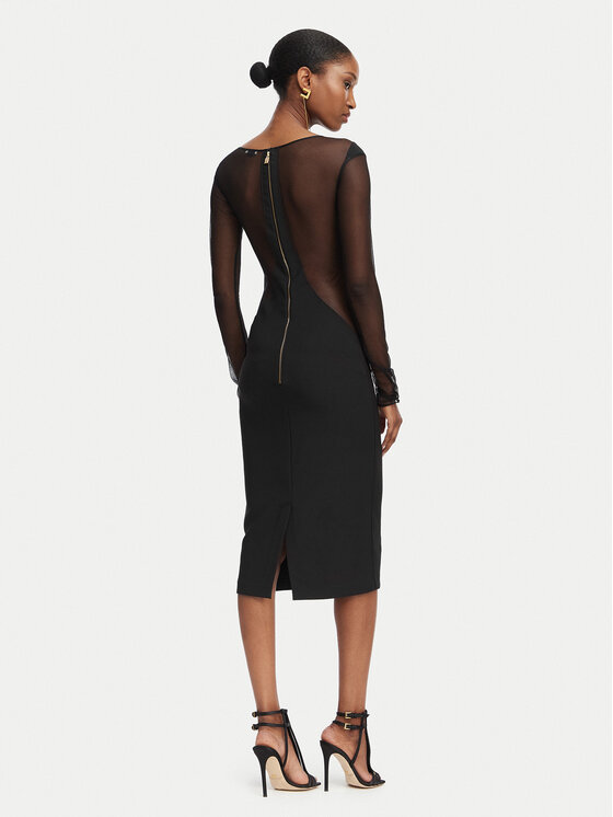 Elisabetta Franchi Elisabetta Franchi Коктейлна рокля AB-898-62E2-V390 Черен Slim Fit