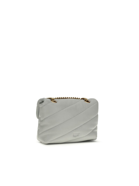 PINKO PINKO Torebka Gray Calf Leather Bos Taurus Shoulder Szary