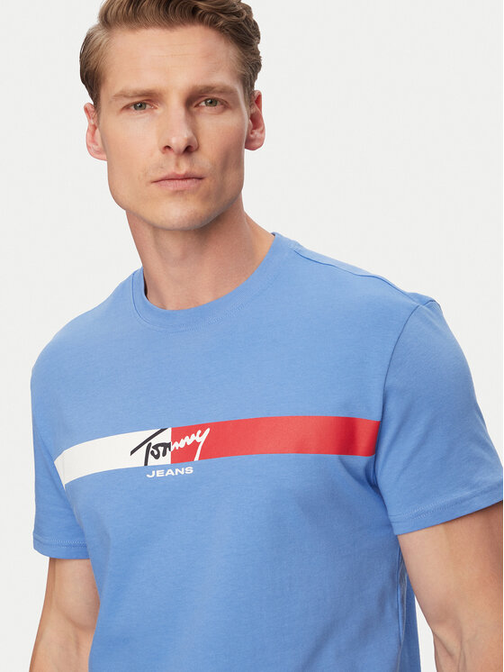 Tommy Jeans Tommy Jeans Tričko DM0DM22539 Modrá Regular Fit