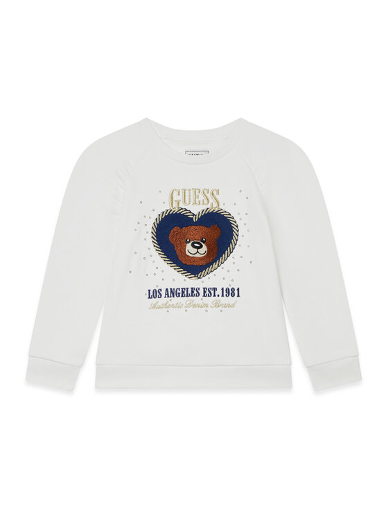 Guess Guess Majica dugih rukava K6RQ03 KAD74 Bijela Regular Fit