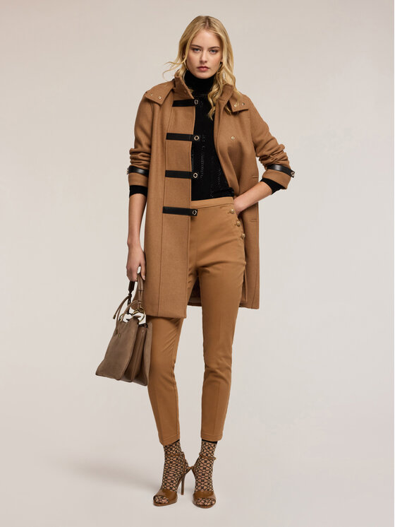 Motivi Motivi Pantaloni di tessuto P000Q004282N022 Marrone Skin Fit