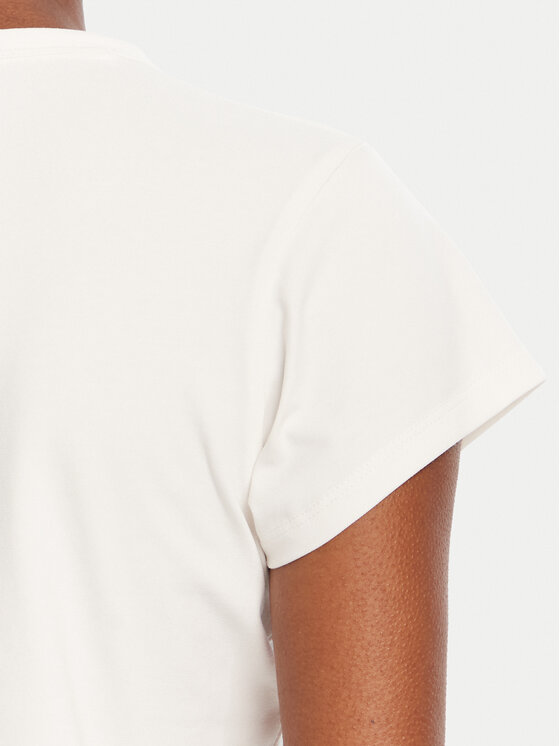 HUGO HUGO T-krekls Rhinestone 50551404 Écru Slim Fit