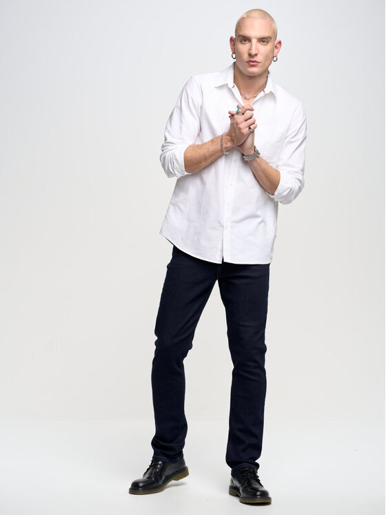 BIG STAR BIG STAR Koszula trixi_shirt_ls_100 Biały Basic Fit