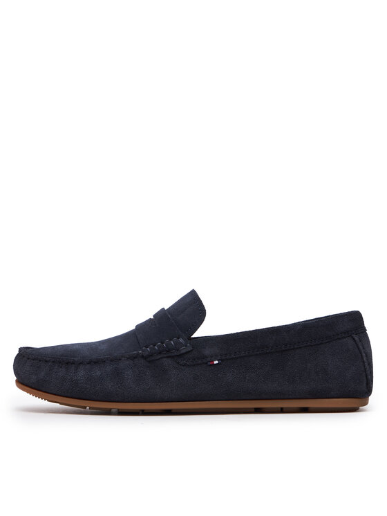 Tommy Hilfiger Tommy Hilfiger Mokasyny Casual Hilfiger Suede Driver FM0FM04998 Granatowy