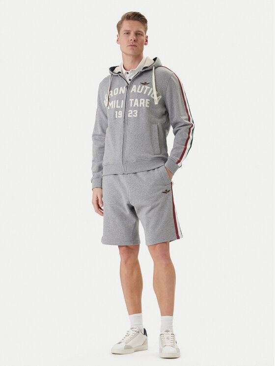 Aeronautica Militare Aeronautica Militare Mikina 261FE2070UF00677 Šedá Comfort Fit