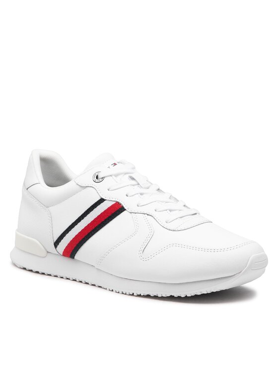 Tommy Hilfiger Tommy Hilfiger Snīkeri Iconic Runner Leather FM0FM04281 Balts