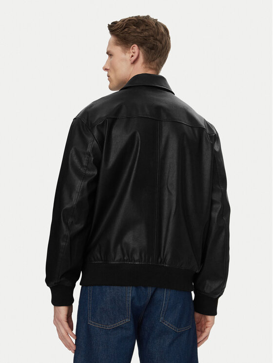 Calvin Klein Jeans Calvin Klein Jeans Dirbtinės odos striukė LV04RF403G Juoda Relaxed Fit