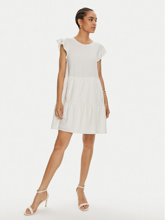 Vila Vila Suvekleit Summer 14098932 Valge Regular Fit