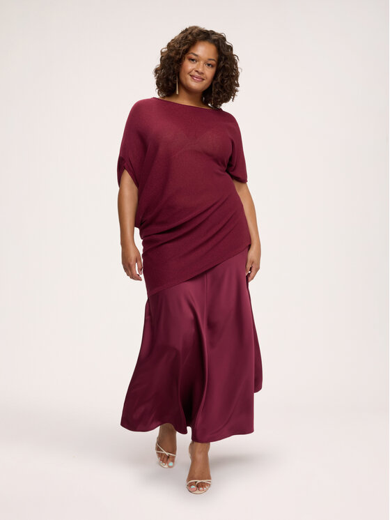 Fiorella Rubino Fiorella Rubino Spódnica maxi 1008L000535N036 Bordowy Flared Fit