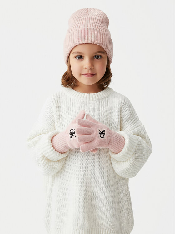 Calvin Klein Jeans Calvin Klein Jeans Dětské rukavice Monogram IU0IU00363 Růžová