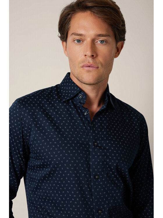 Lancerto Lancerto Koszula Michela KO073225000017 Granatowy Slim Fit