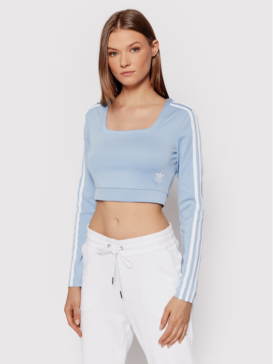 Blusa adicolor Classics H37766 Blu Fitted Fit