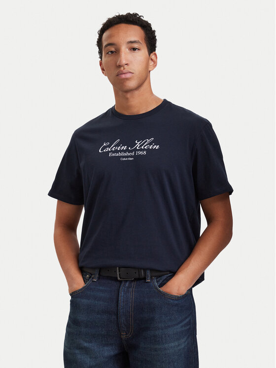 Calvin Klein Jeans Calvin Klein Jeans T-Shirt Script LV04RH830G Dunkelblau Regular Fit