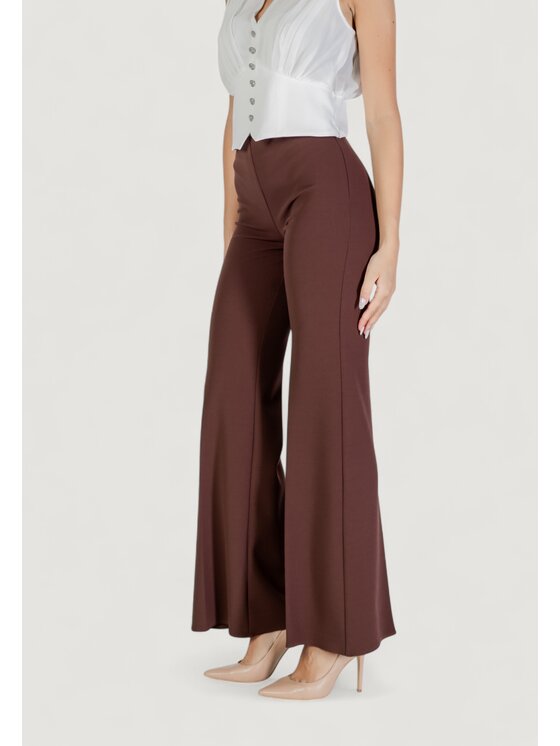 Rinascimento Rinascimento Pantaloni palazzo CFC0125424003 Marrone Egg Fit