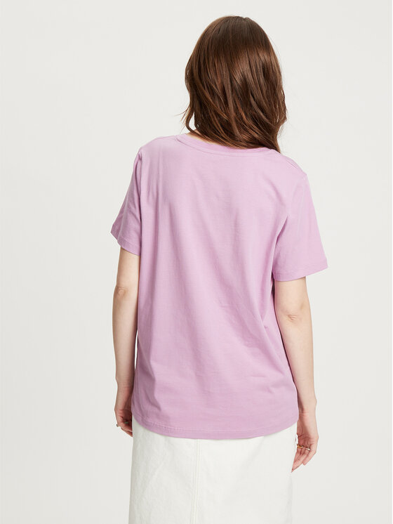 Cross Jeans Cross Jeans T-Shirt 56054-012 Fioletowy Regular Fit