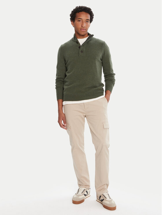 Barbour Barbour Пуловер Patch Half Zip MKN0585OL51 Зелен Regular Fit
