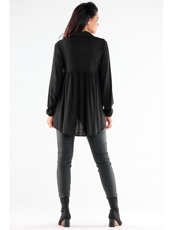 Awama Awama Koszula A527 Czarny Basic Fit